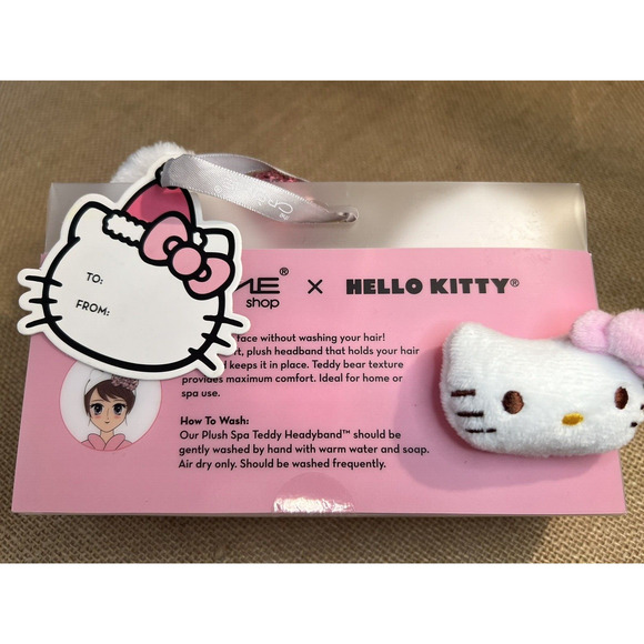Hello Kitty Sequined Pink Bow Creme Shop Spa Headband Limited Edition NEW - Picture 9 of 10